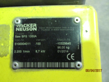 Продажа Швонарезчика Wacker Neuson BFS-1350 с пробегом